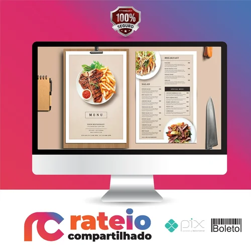 Menu de Comida 4K: Exibição do Restaurante - Envato Elements